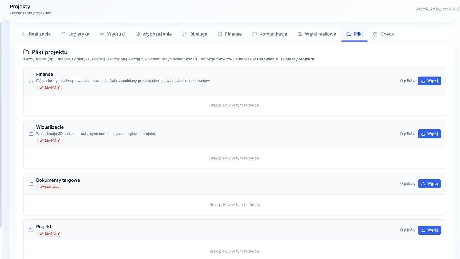 Pliki są częścią procesu - wykadrowany widok CRM
